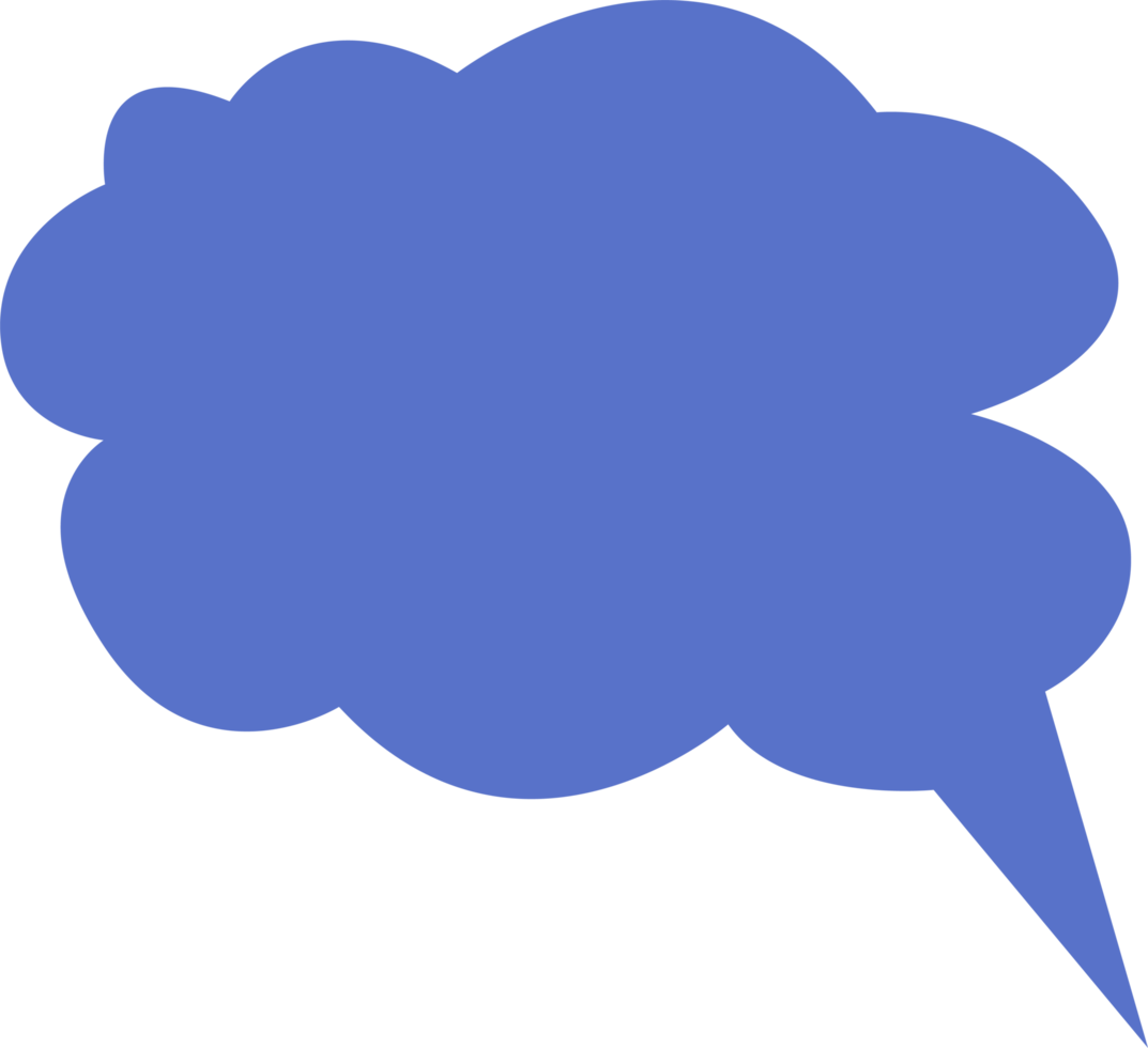 Speech bubble in flat style png