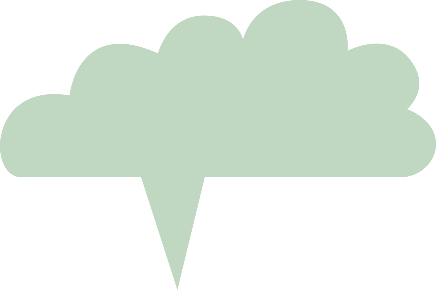 Speech bubble in flat style png