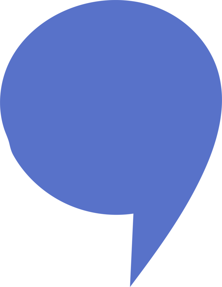 Speech bubble in flat style png