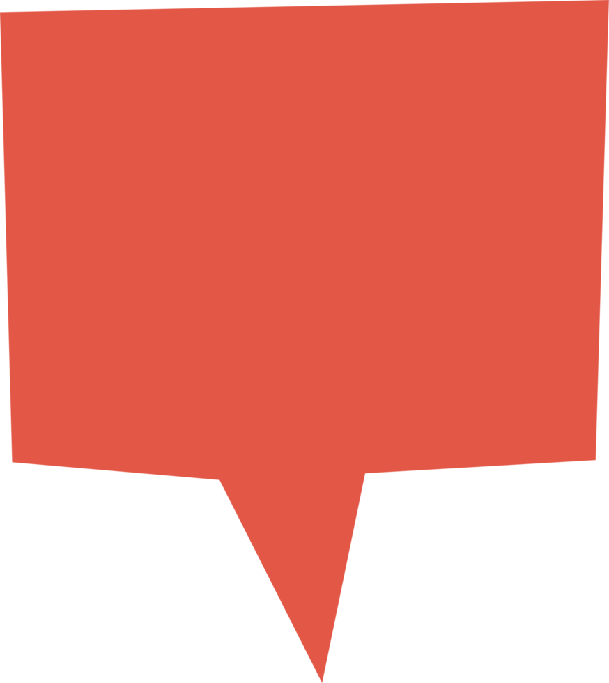 Speech bubble in flat style png