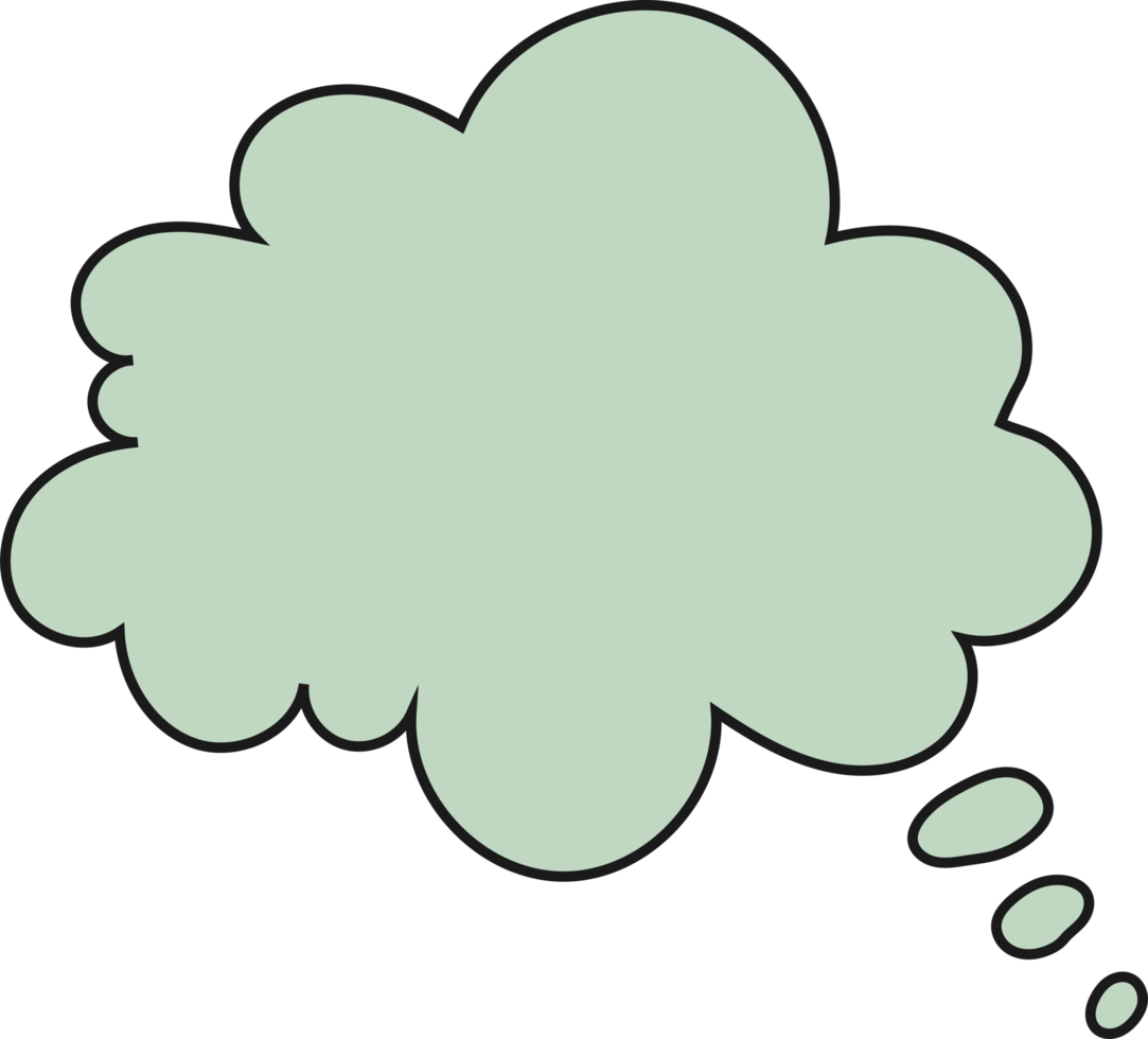 Speech bubble in flat style clip art png