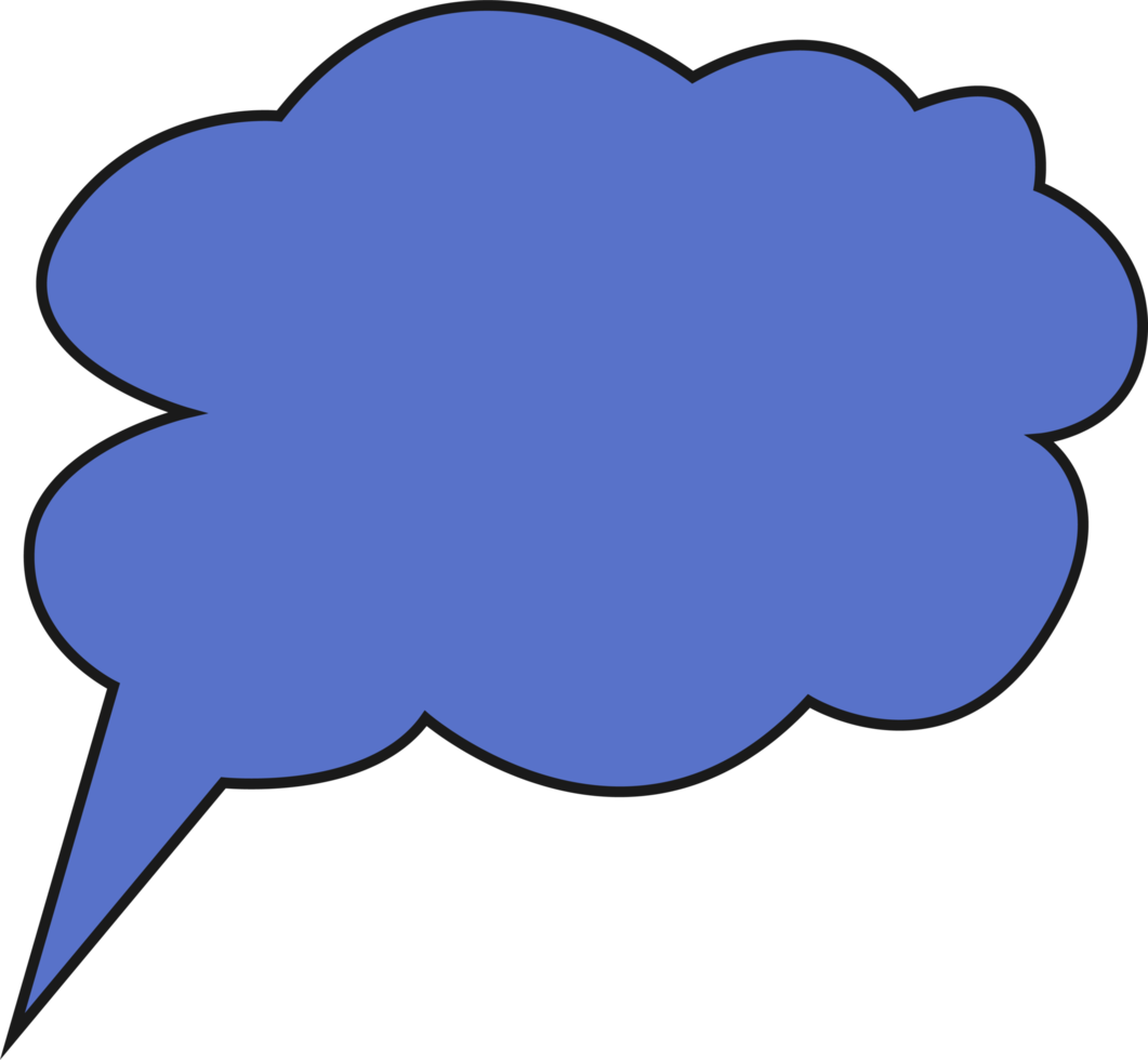 Speech bubble in flat style clip art png