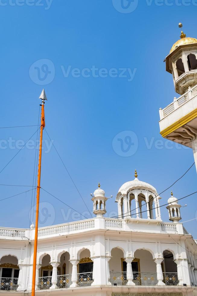 View of details of architecture inside Golden Temple - Harmandir Sahib in Amritsar, Punjab, India, Famous indian sikh landmark, Golden Temple, the main sanctuary of Sikhs in Amritsar, India photo