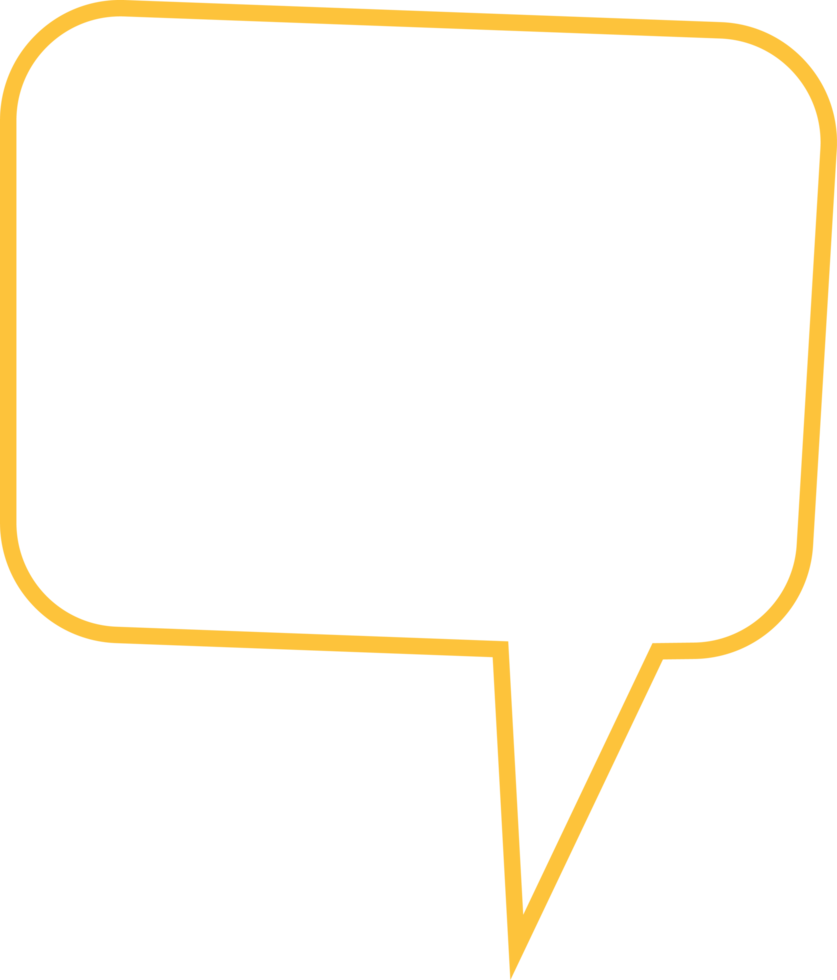 Speech bubble in flat style clip art png