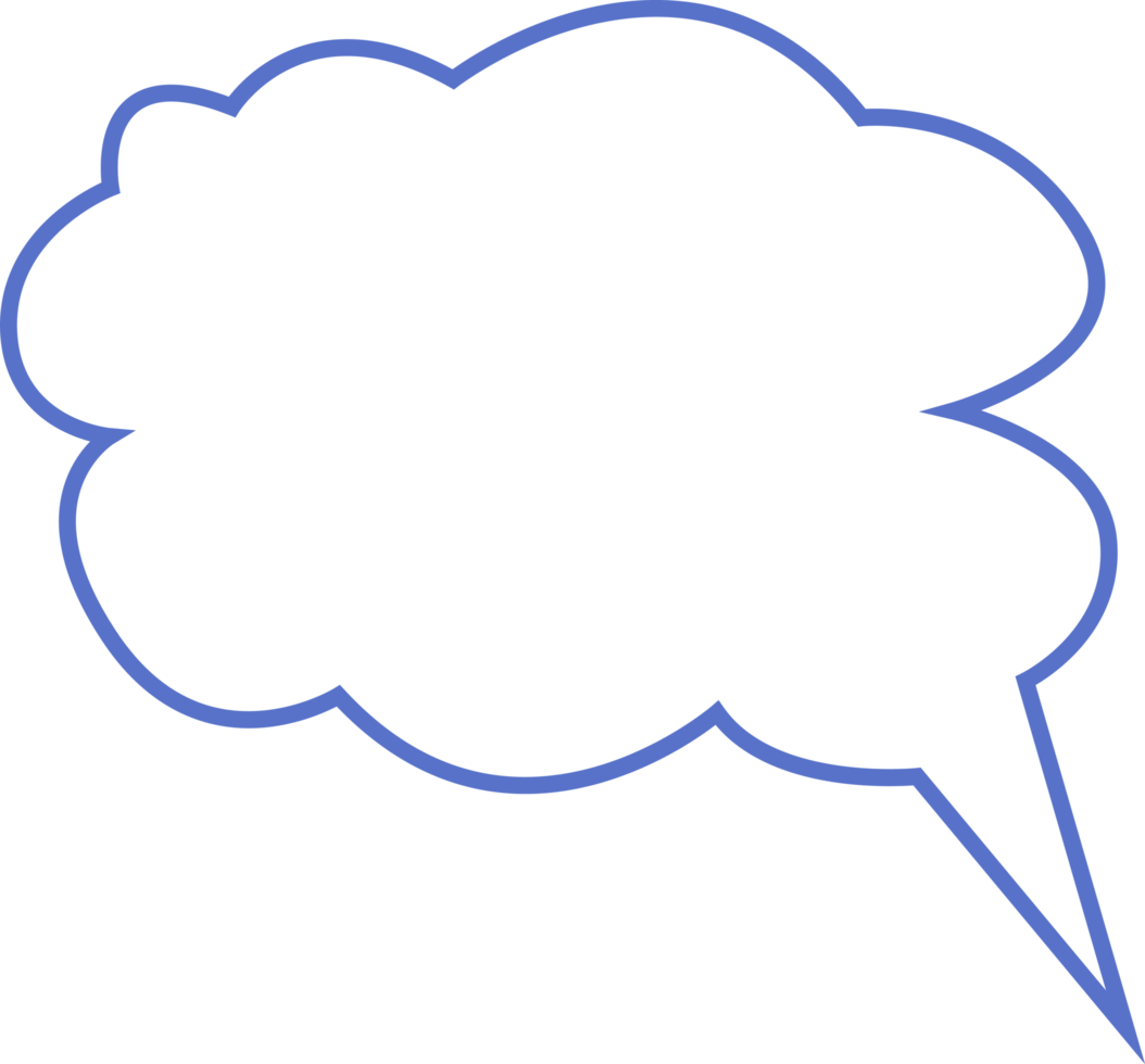 Speech bubble in flat style clip art png