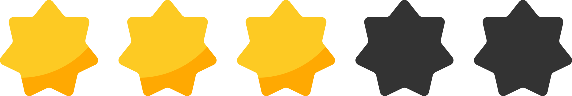 Star rating review with gold stars clip art png