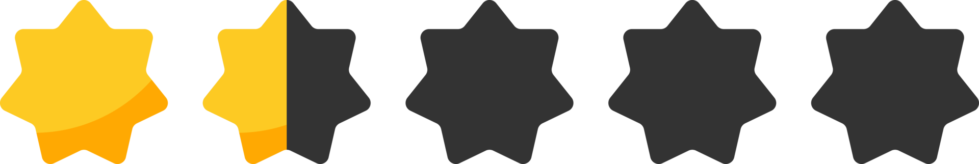 Star rating review with gold stars clip art png