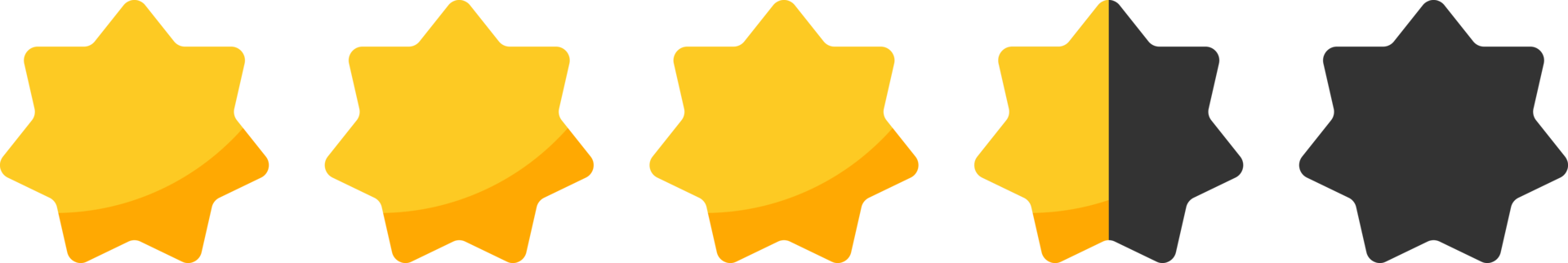 Star rating review with gold stars clip art png