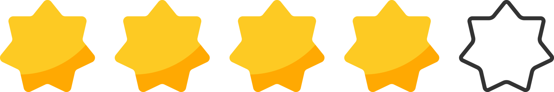 Star rating review with gold stars clip art png