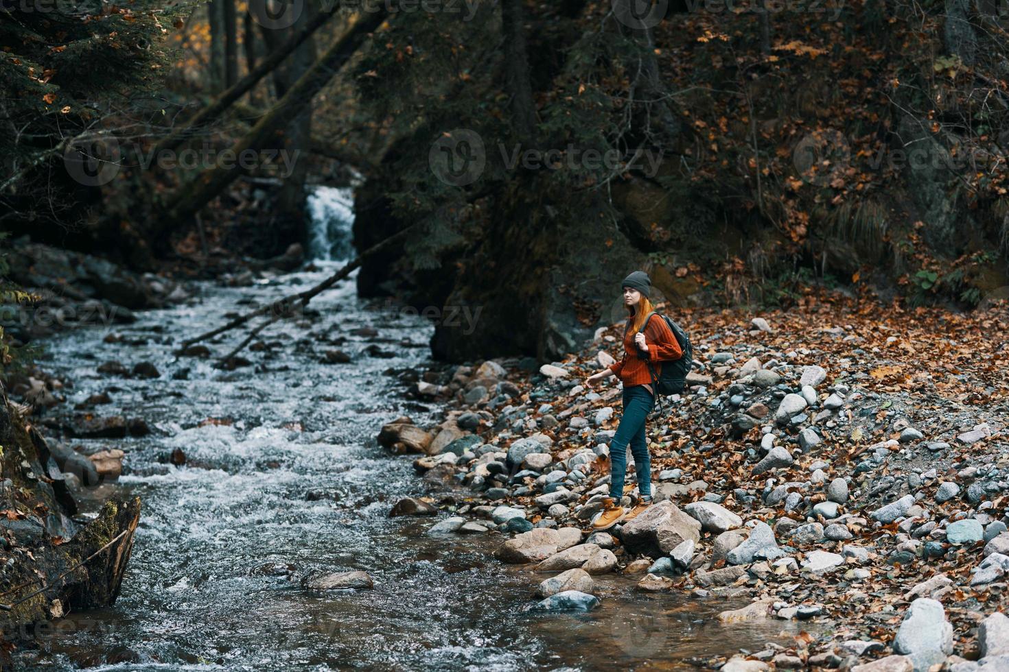 Mountain river nature forest travel lifestyle photo