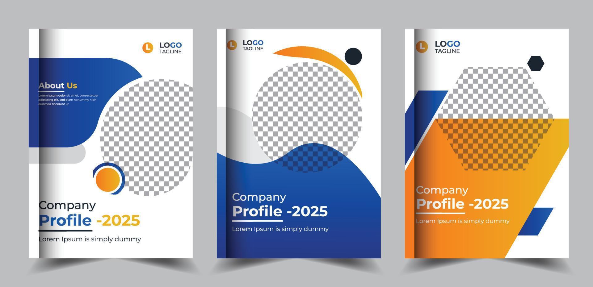 profesional empresa perfil folleto cubrir paginas diseño vector
