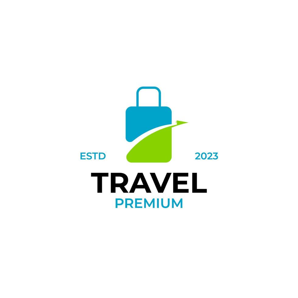 Vector travel bag logo design concept illustration idea