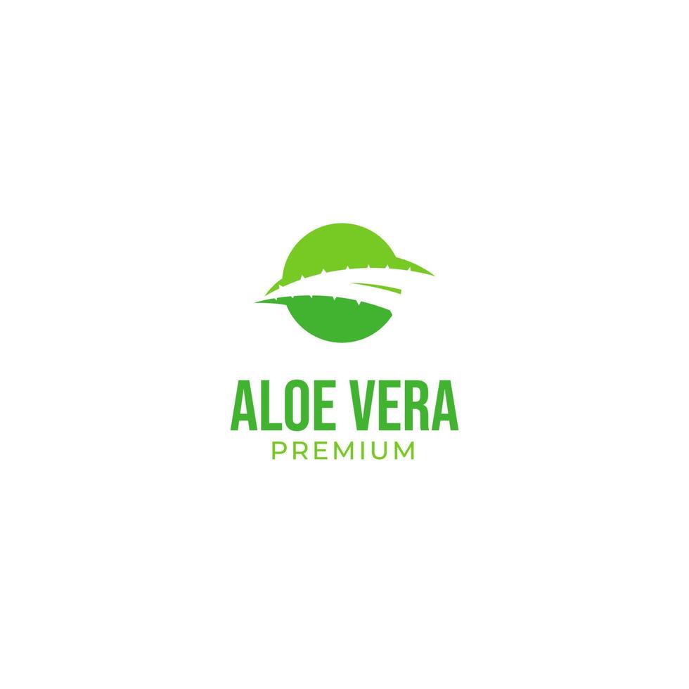 Vector aloe vera logo design concept illustration idea