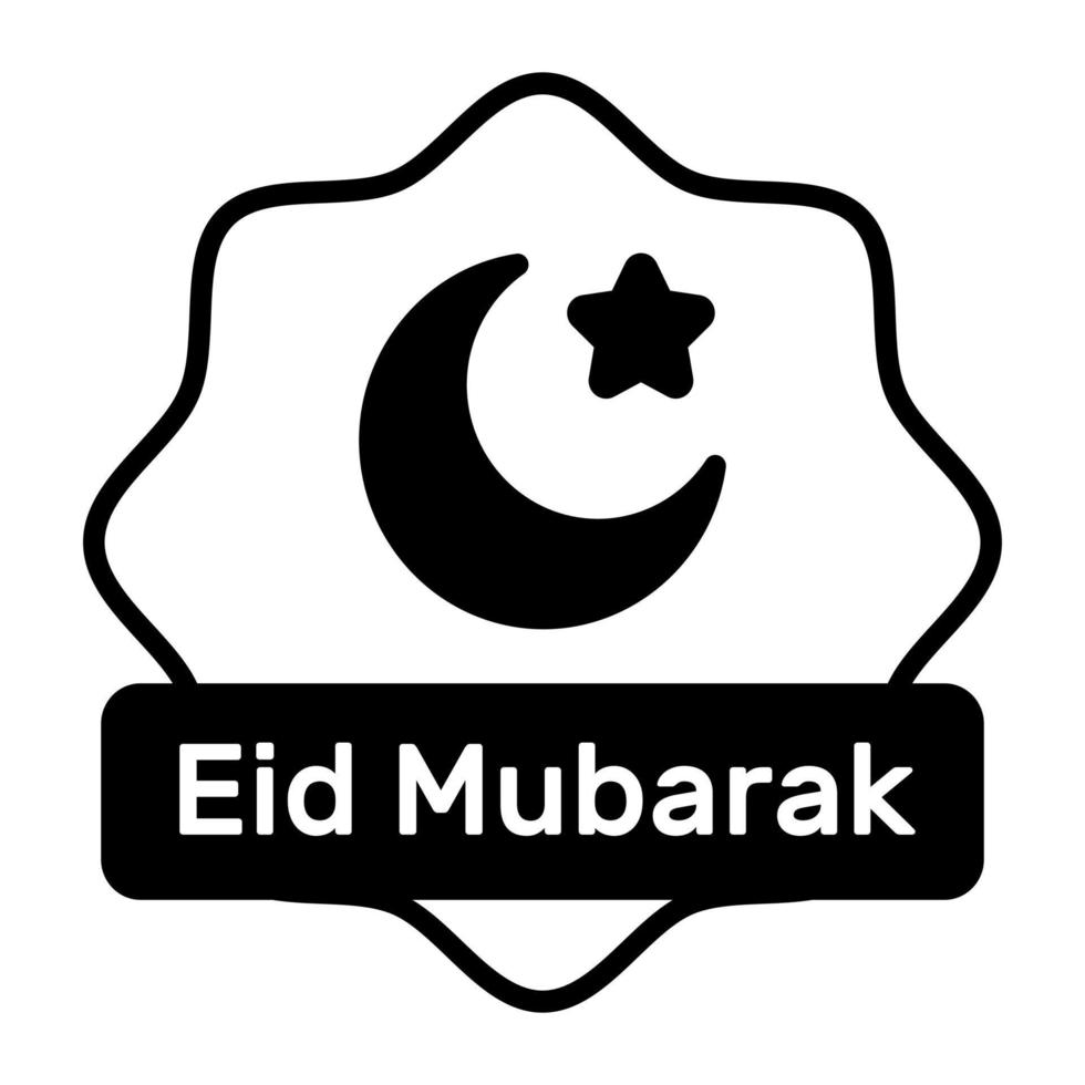 Eid mubarak vector design in modern and trendy style, easy to use icon