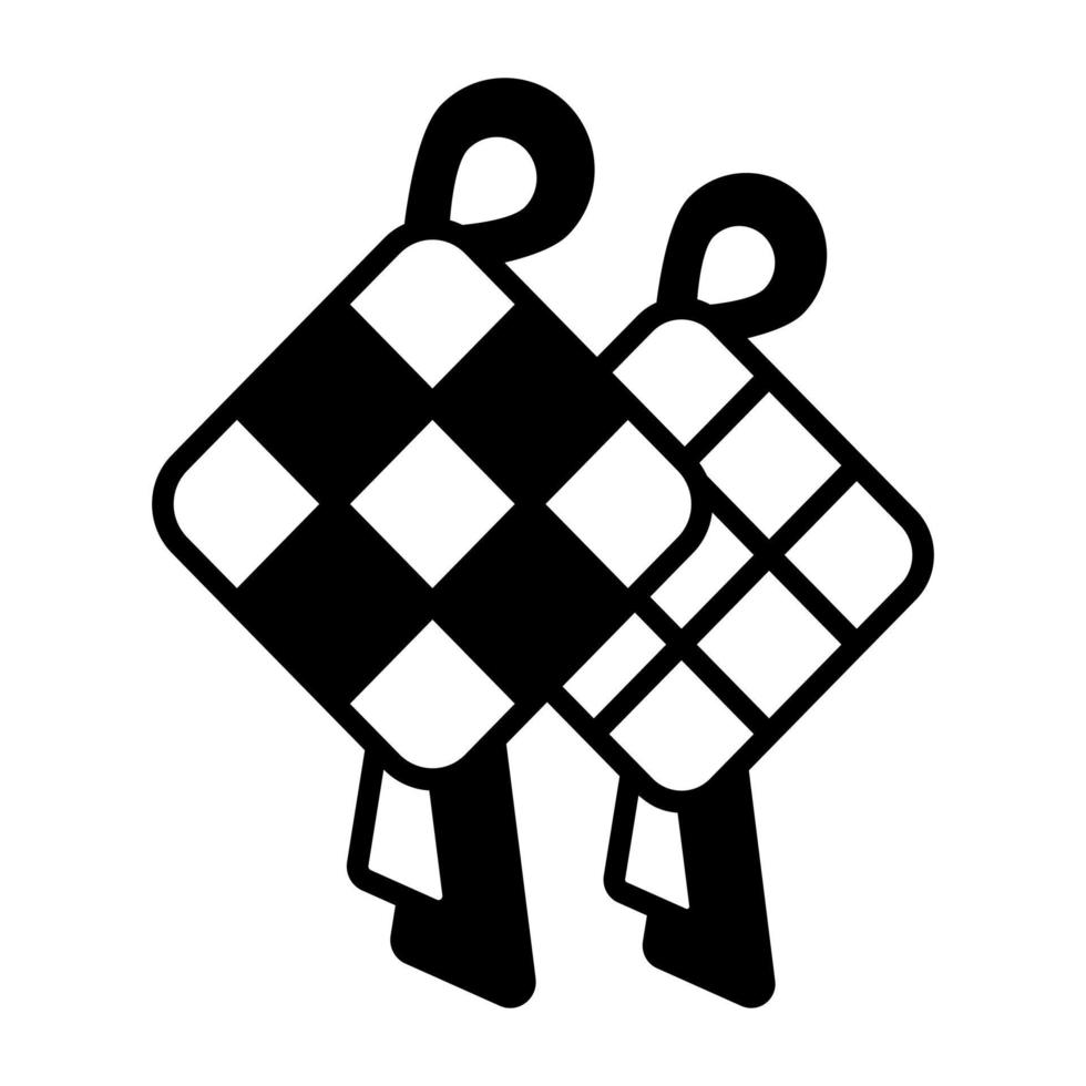 Carefully crafted vector design of ketupat in editable style, premium icon