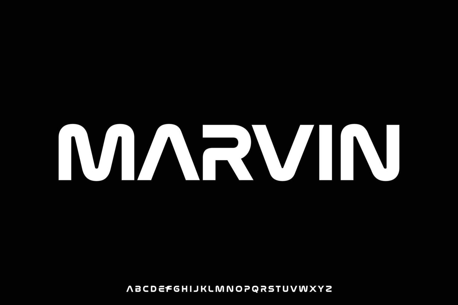 Modern unique sans serif display font vector
