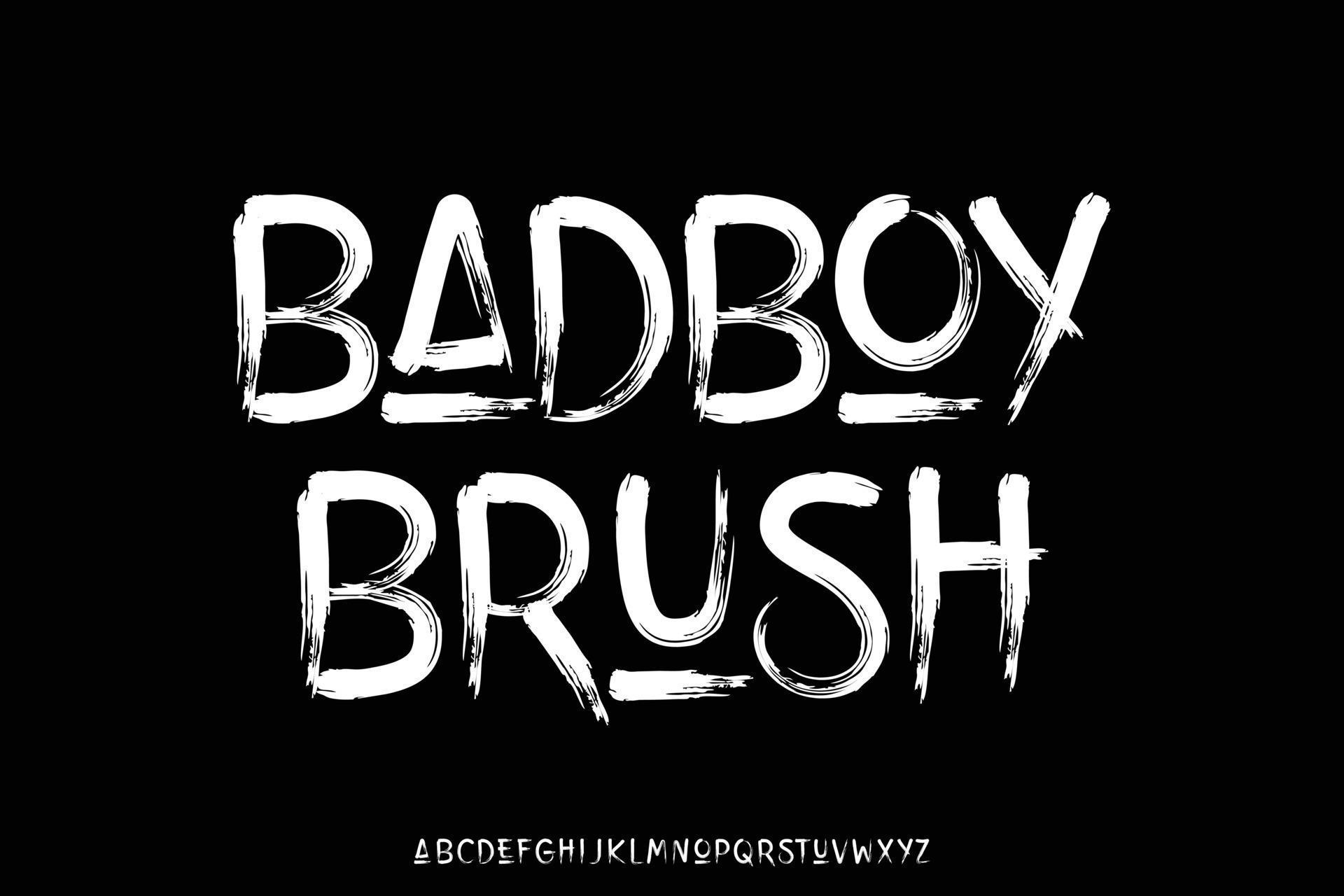 Natural distressed brush stroke font vector 22076739 Vector Art at Vecteezy
