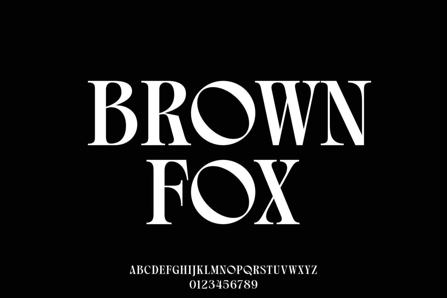 Elegant luxury serif display font vector