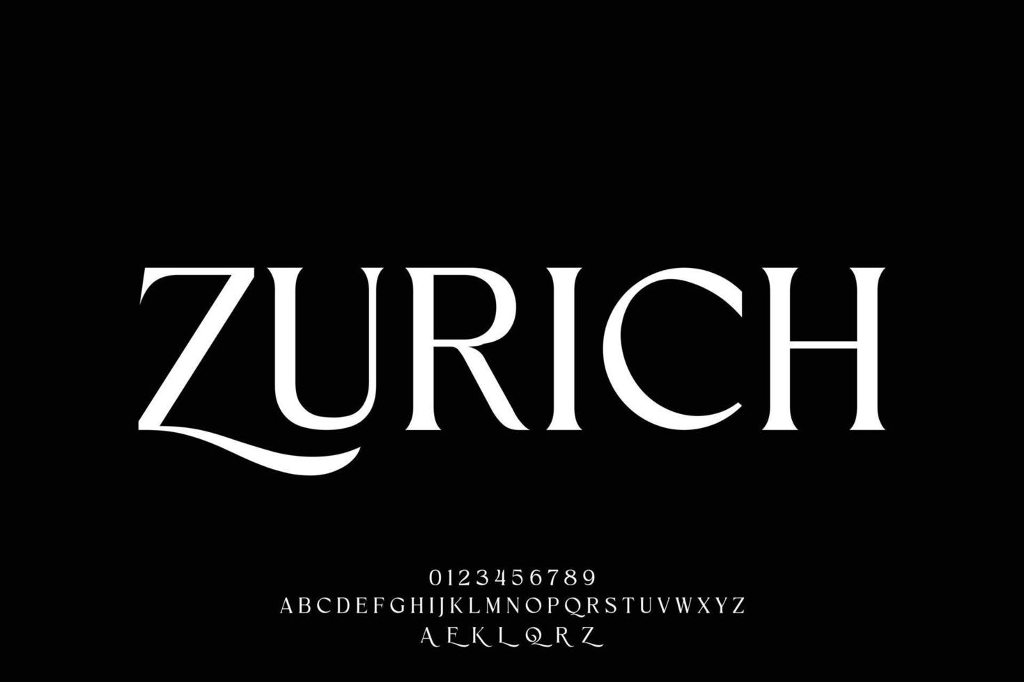 Elegant luxury serif display font vector with alternate