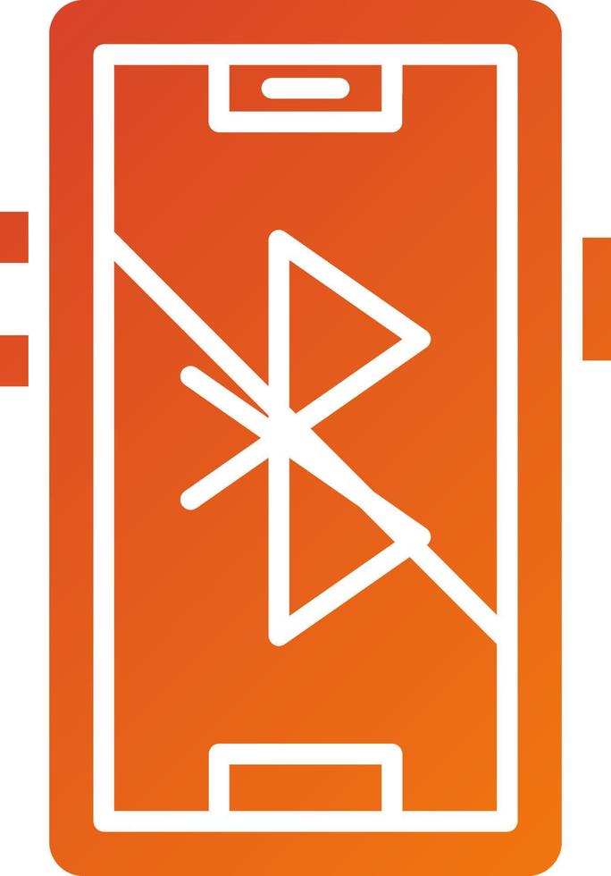 Bluetooth Disabled Icon Style vector