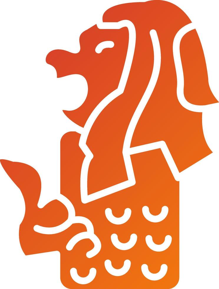 Merlion Icon Style vector