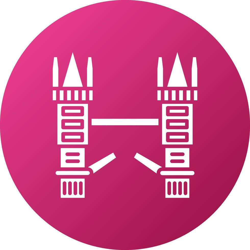 Tower Bridge Icon Style vector