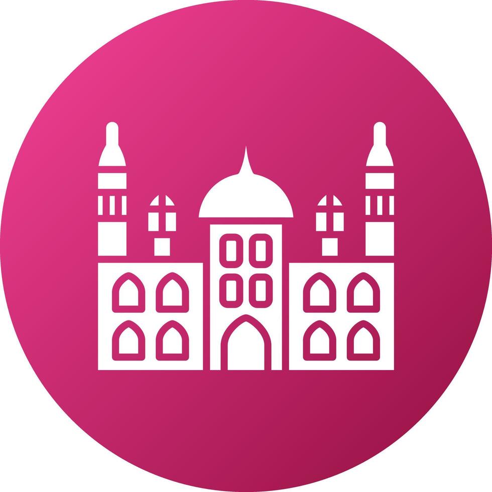 Taj Mahal Icon Style vector