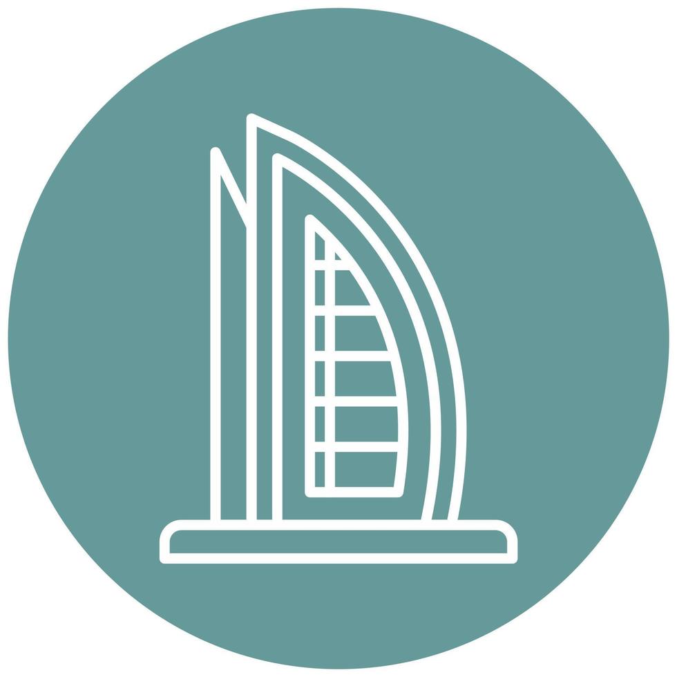 Burj al Arab Icon Style vector