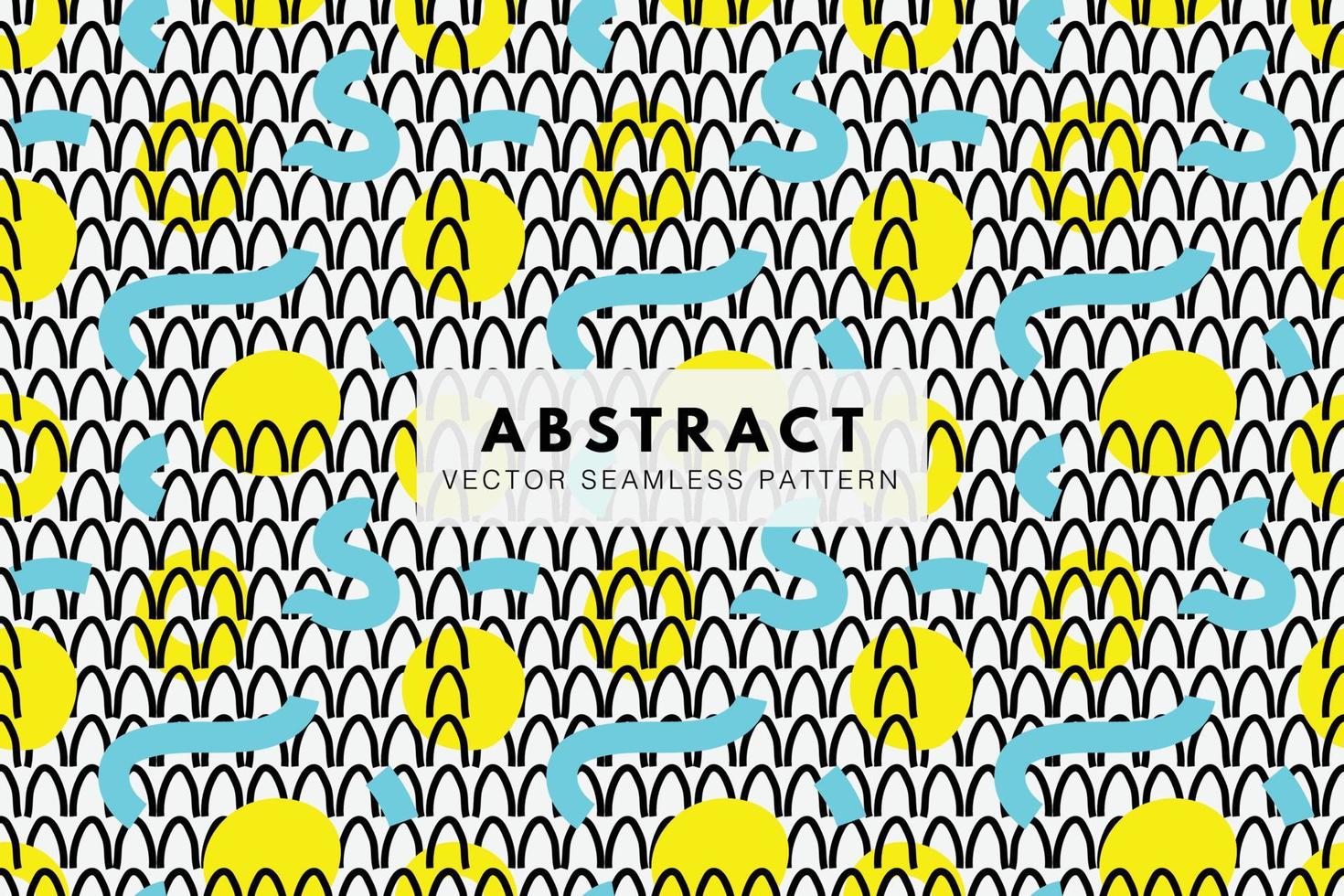 Abstract organic shapes with curve lines seamless repeating pattern vector