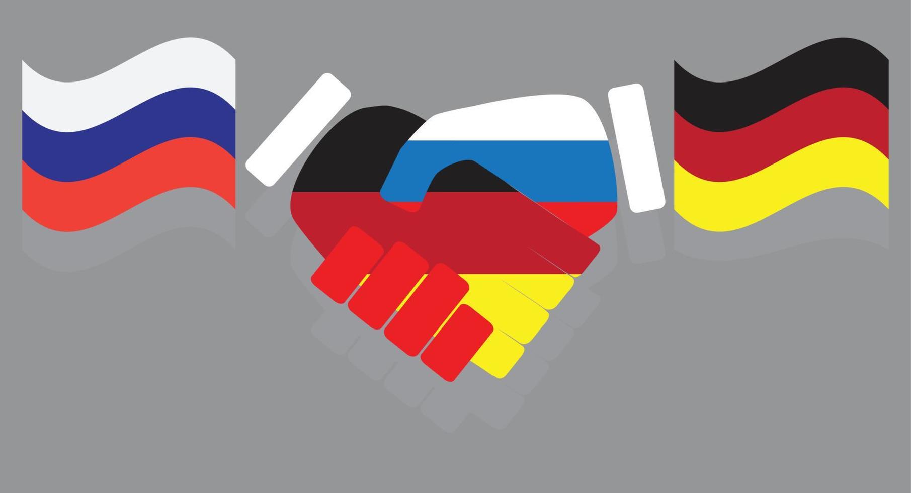 Friendship between Russia and Germany vector