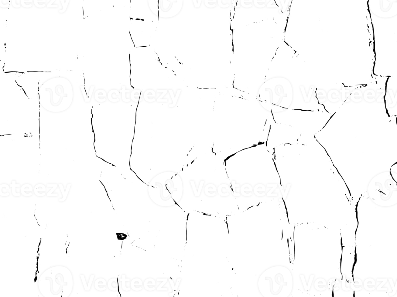 rustiek gebarsten structuur met veel scheuren en krassen. abstract achtergrond. PNG grafisch illustratie met transparant achtergrond.