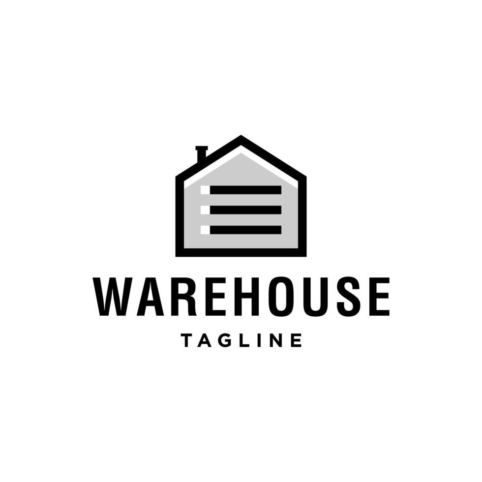 Factory icon logo. Warehouse logo design, simple garage icon vector illustration