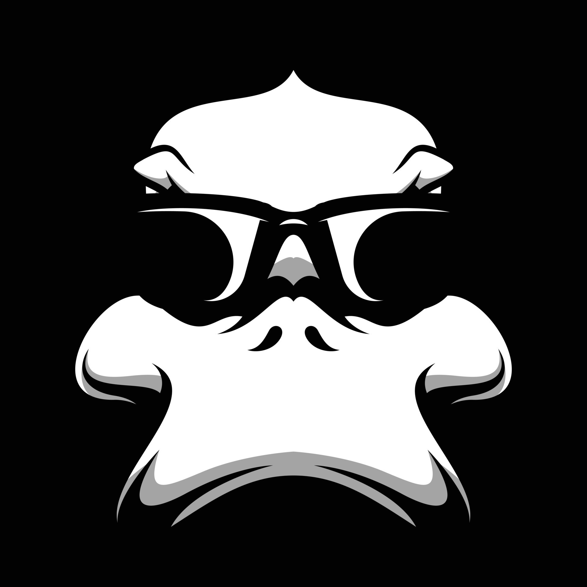 Duck Sunglass Black and White Mascot Design 22077704 Vector Art at Vecteezy