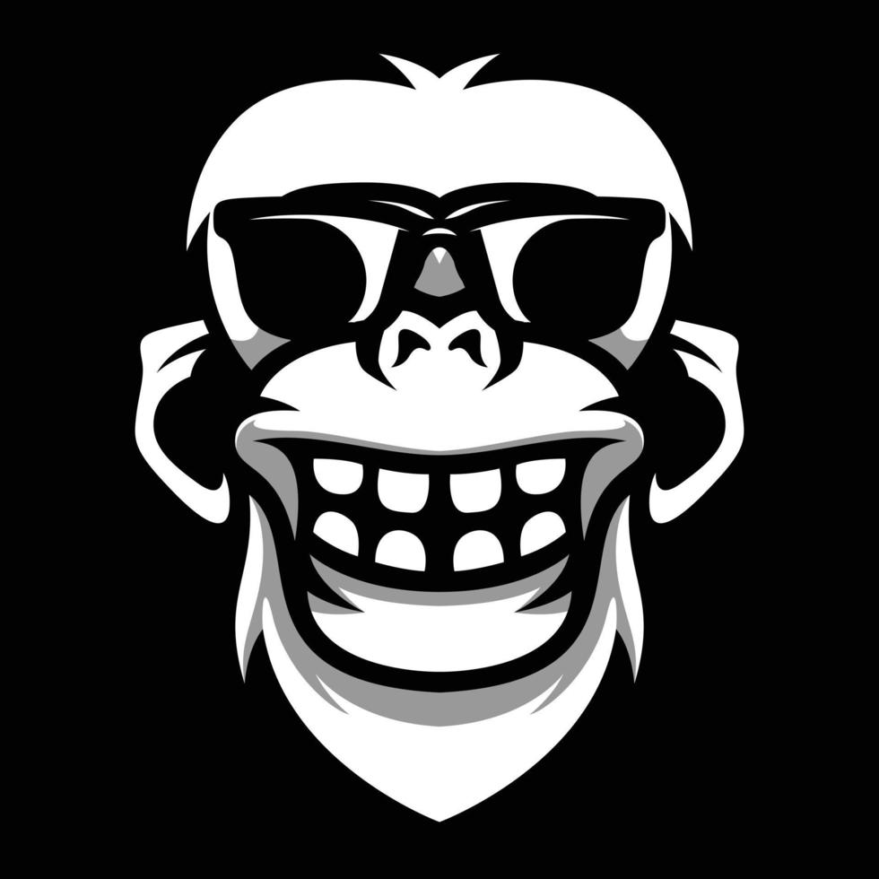 Yeti Sunglass Black and White Mascot Design 22077775 Vector Art at Vecteezy