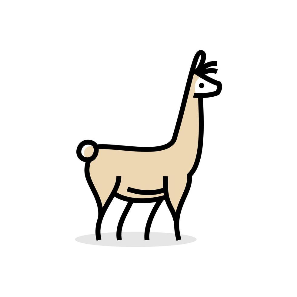 llama alpaca vector design logo. Llama cartoon alpaca. Lama animal vector isolated illustration. Cute funny art. Design for card, sticker , fabric textile, t shirt. Children, kid modern trend design