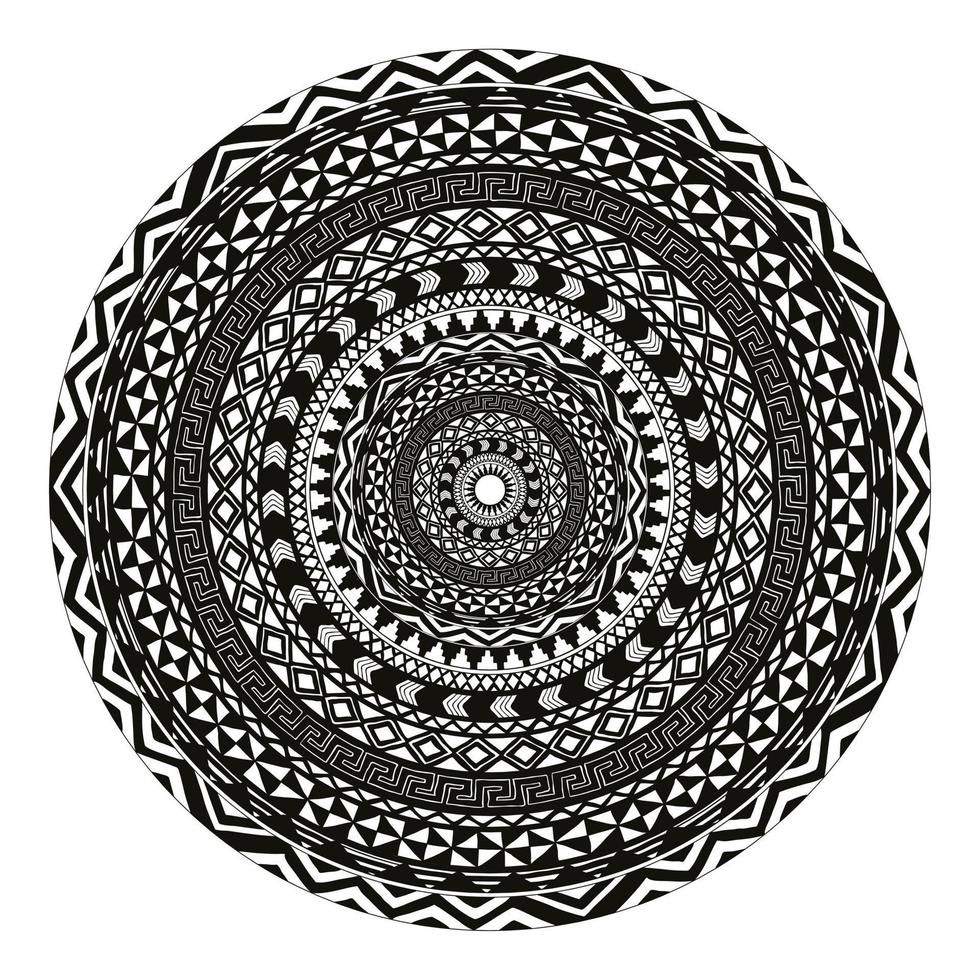 Vector beautiful deco monochrome mandala.