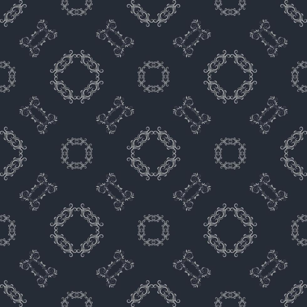 Vector damask seamless pattern background.