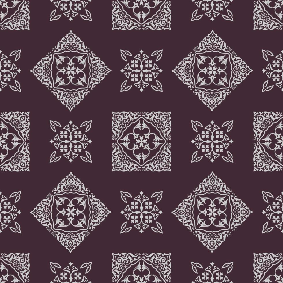 Vector damask seamless pattern background.