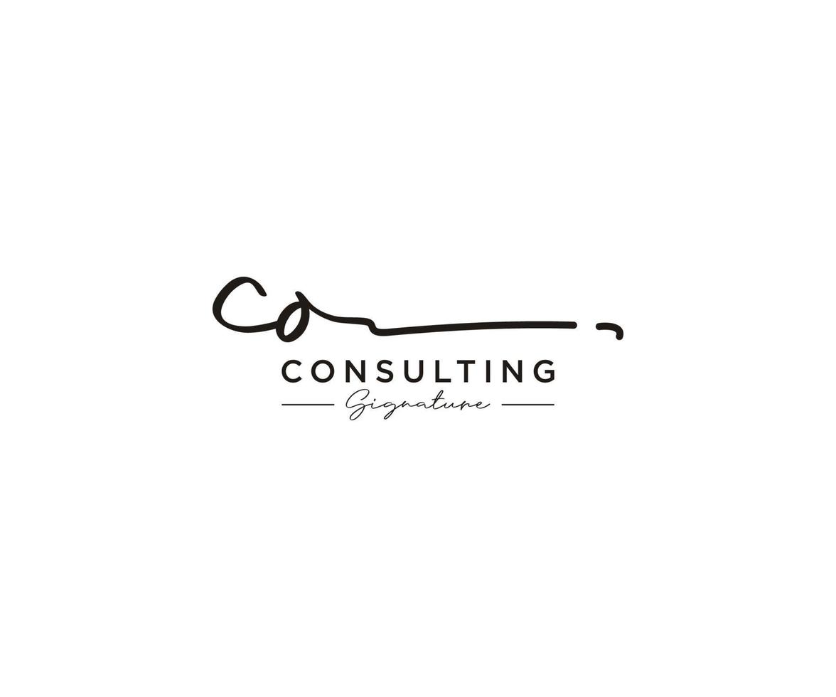Initial CO signature logo collection template vector. Hand drawn Calligraphy lettering Vector illustration.