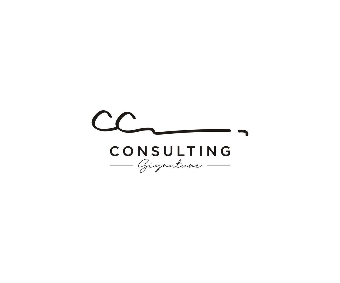 Initial CC signature logo collection template vector. Hand drawn Calligraphy lettering Vector illustration.