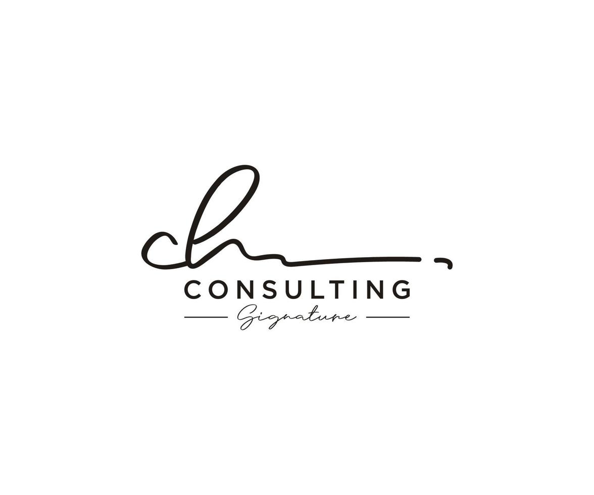 Initial CH signature logo collection template vector. Hand drawn Calligraphy lettering Vector illustration.