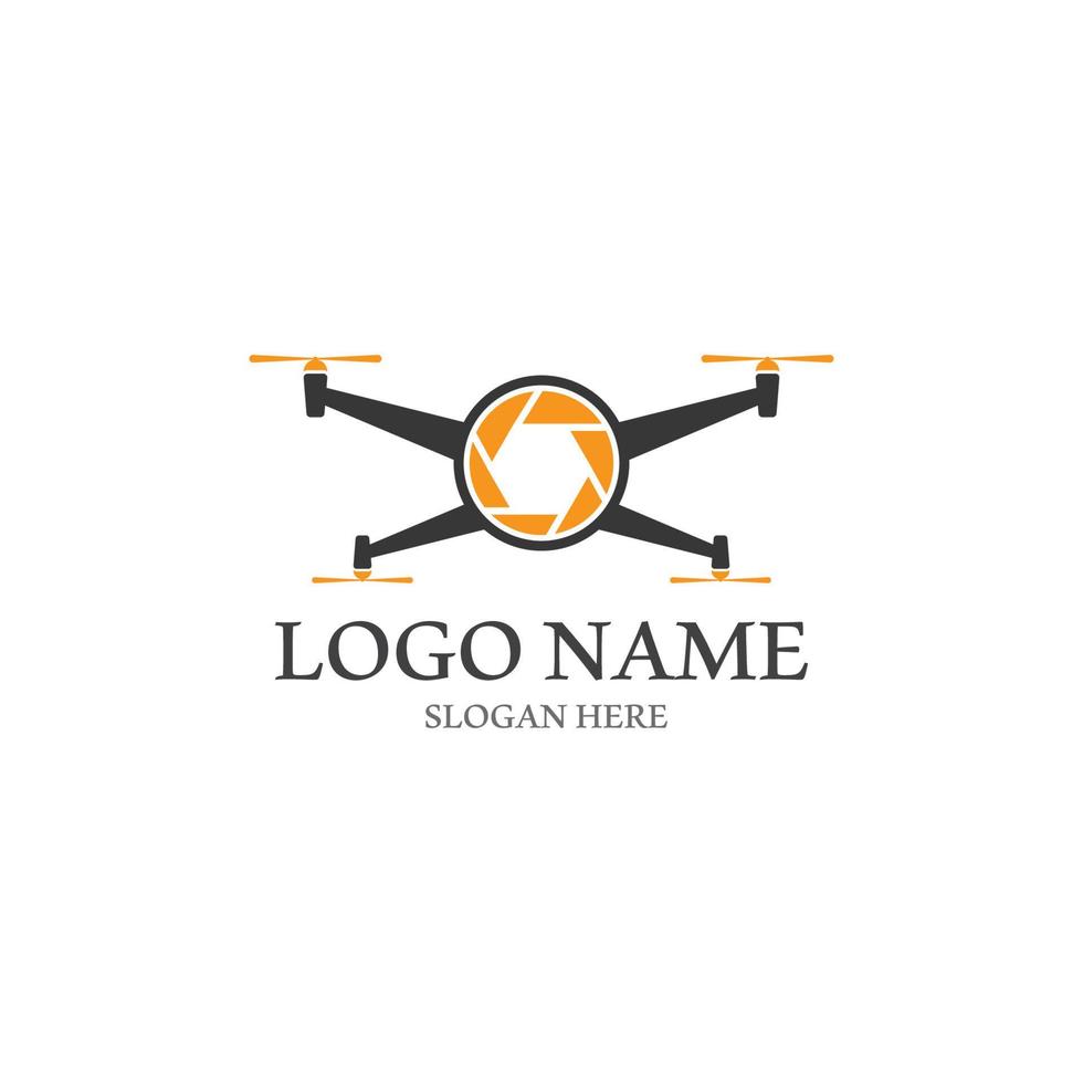 Drone logo vector icon