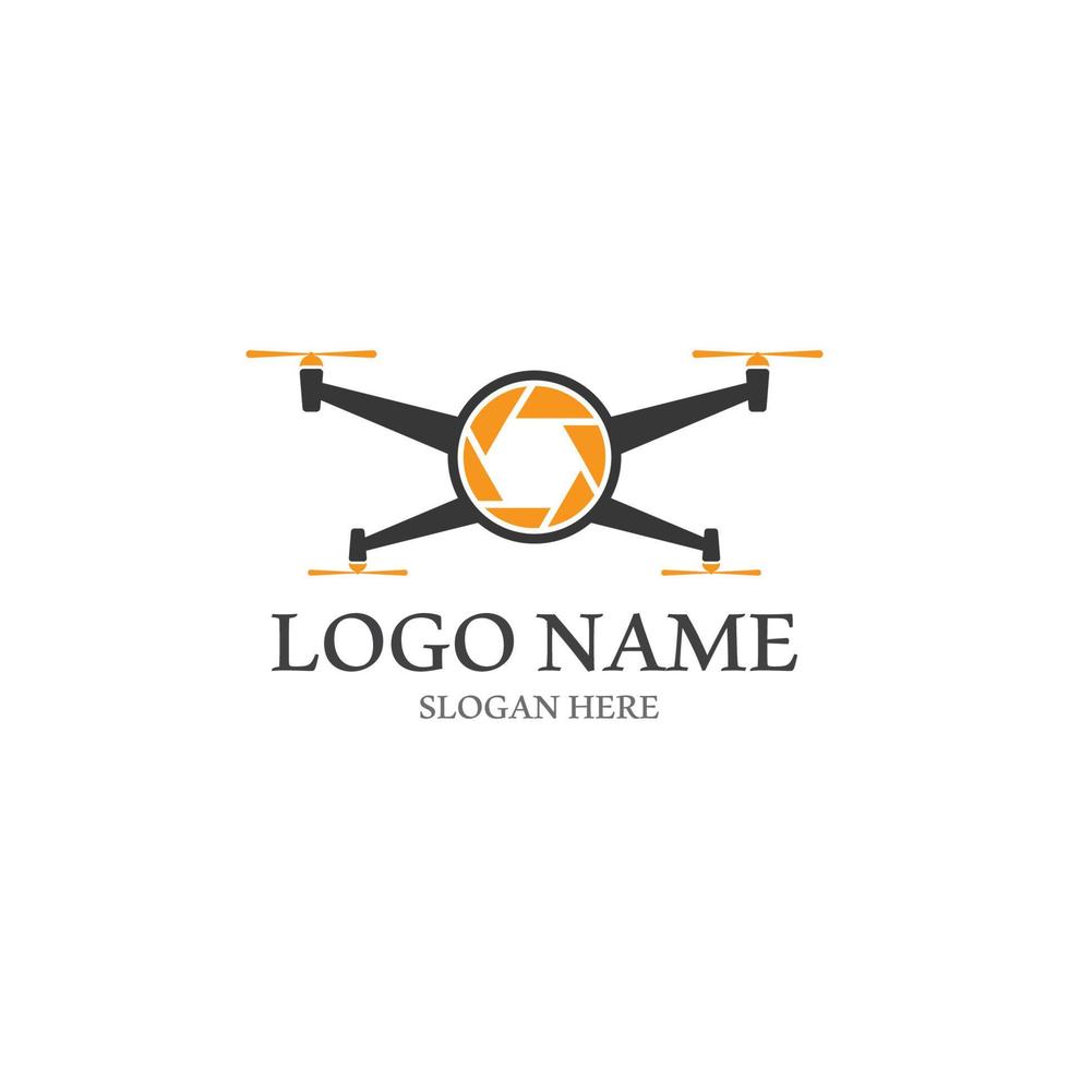 Drone logo vector icon