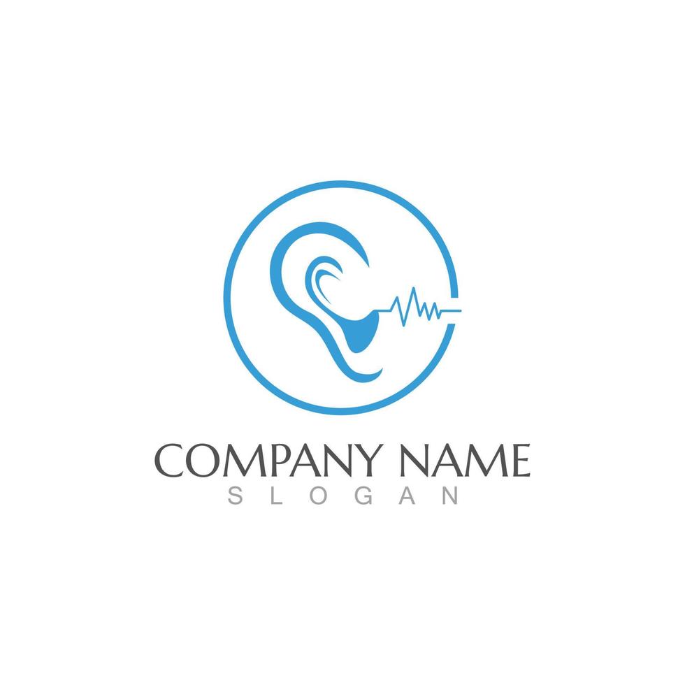 Hearing Logo Template vector