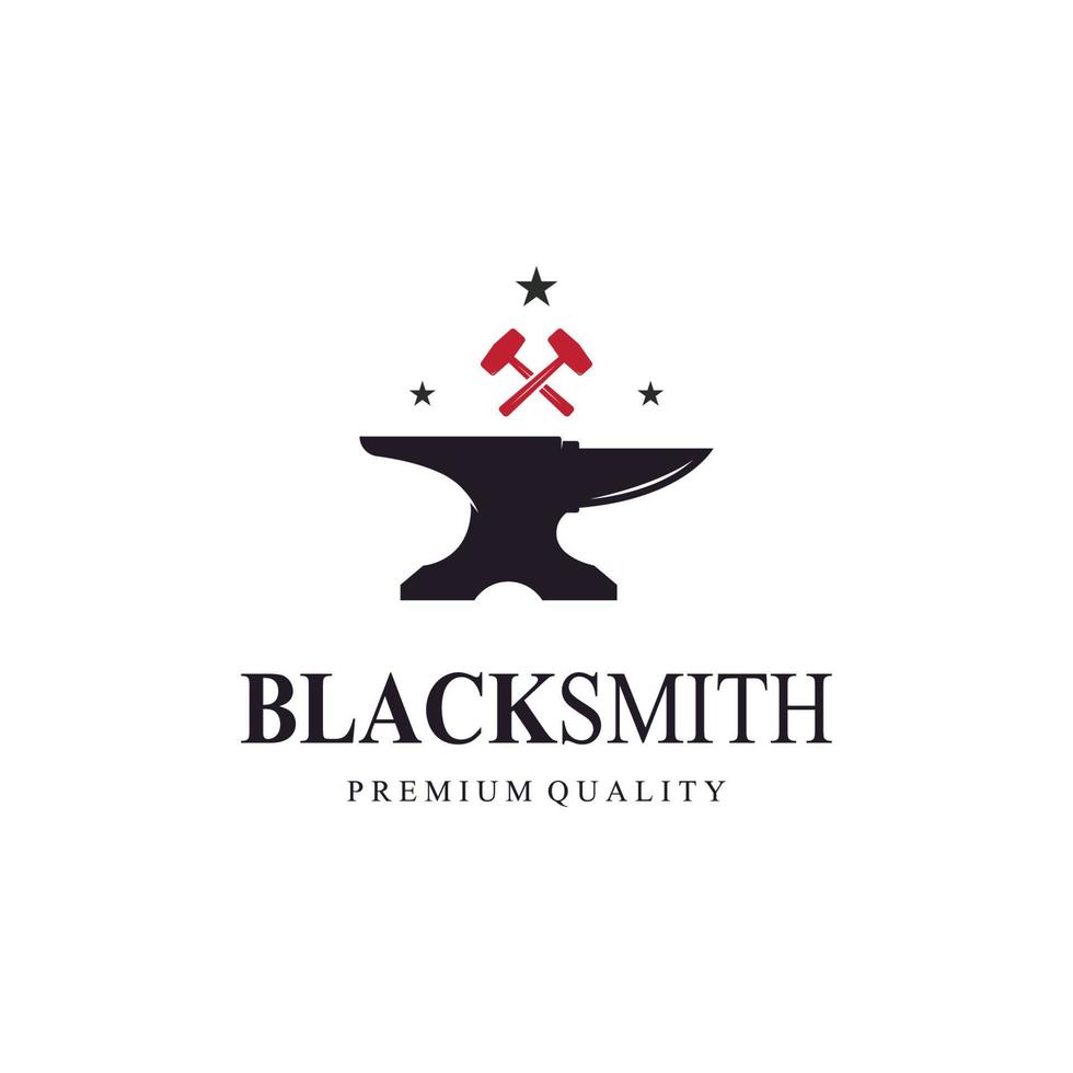 Blacksmith logo design vector
