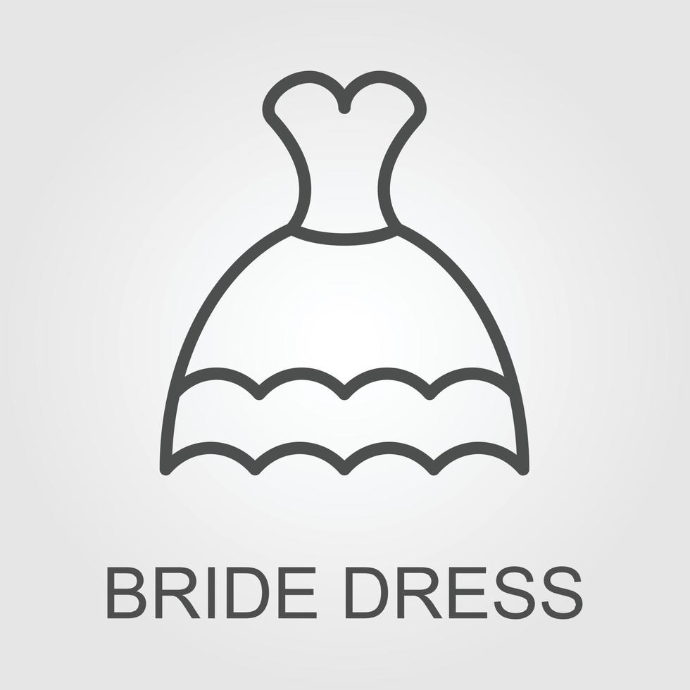 Wedding dresses, clothes icon. Element of clothes icon for mobile concept and web apps. Thin line Wedding dresses, clothes icon can be used for web and mobile vector