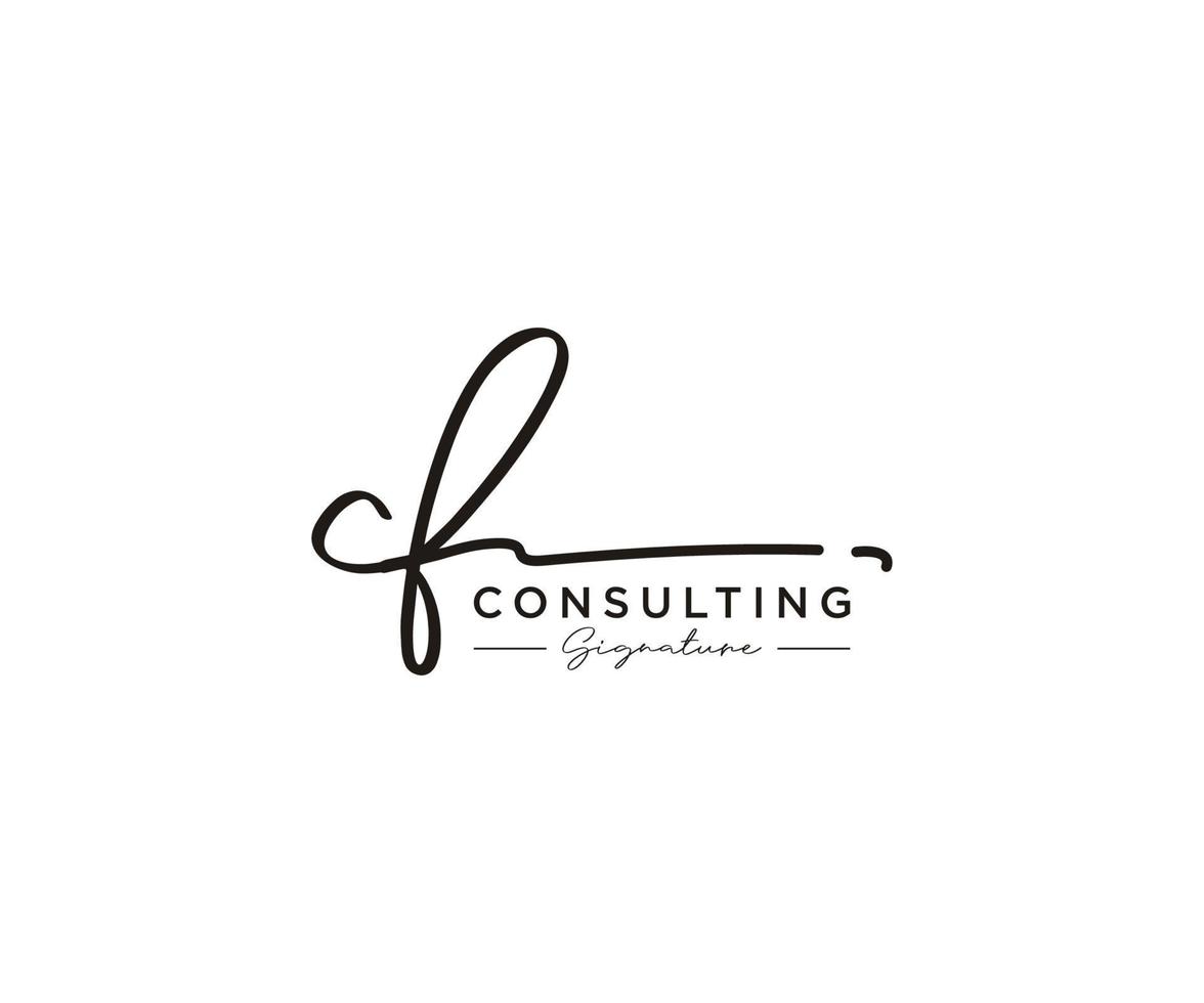 Initial CF signature logo collection template vector. Hand drawn Calligraphy lettering Vector illustration.
