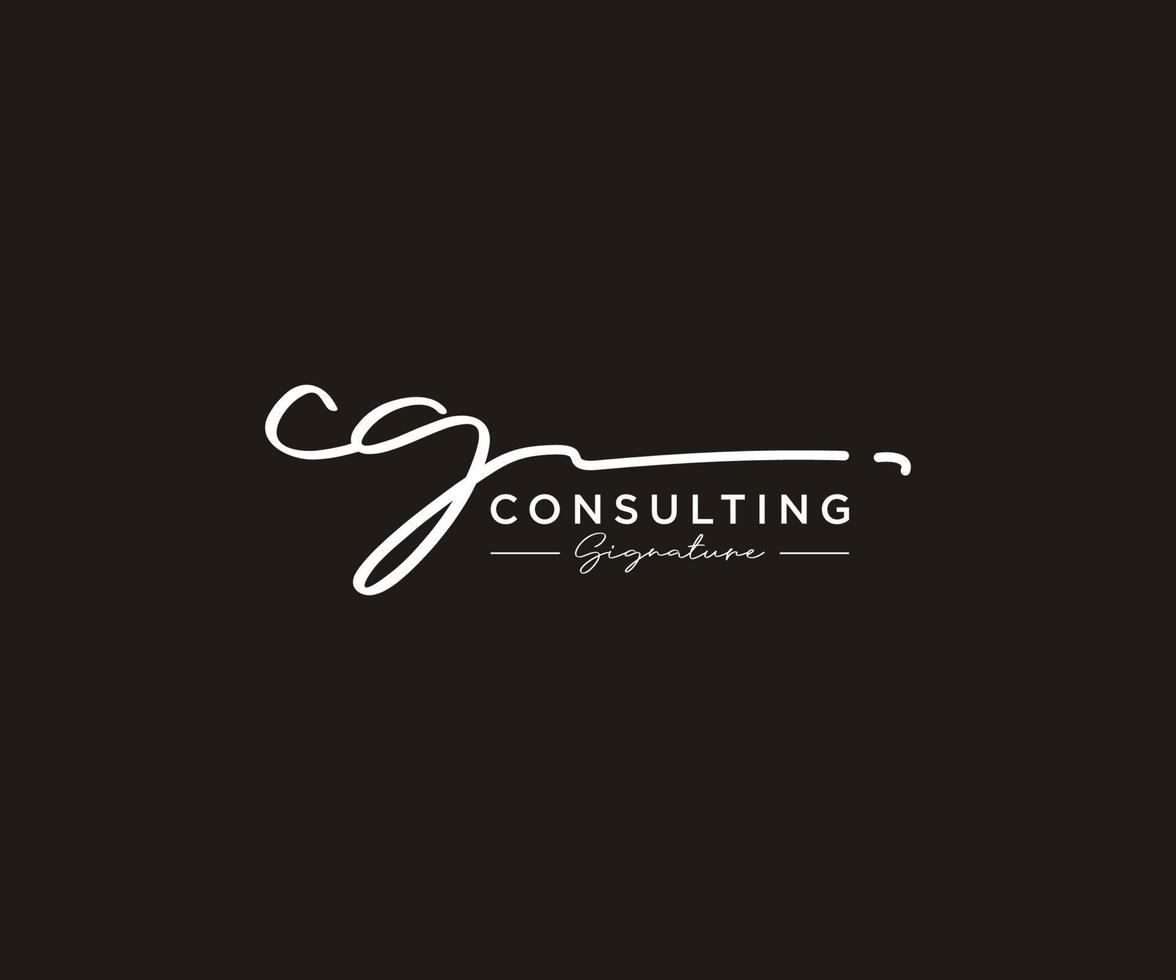Initial CG signature logo collection template vector. Hand drawn Calligraphy lettering Vector illustration.