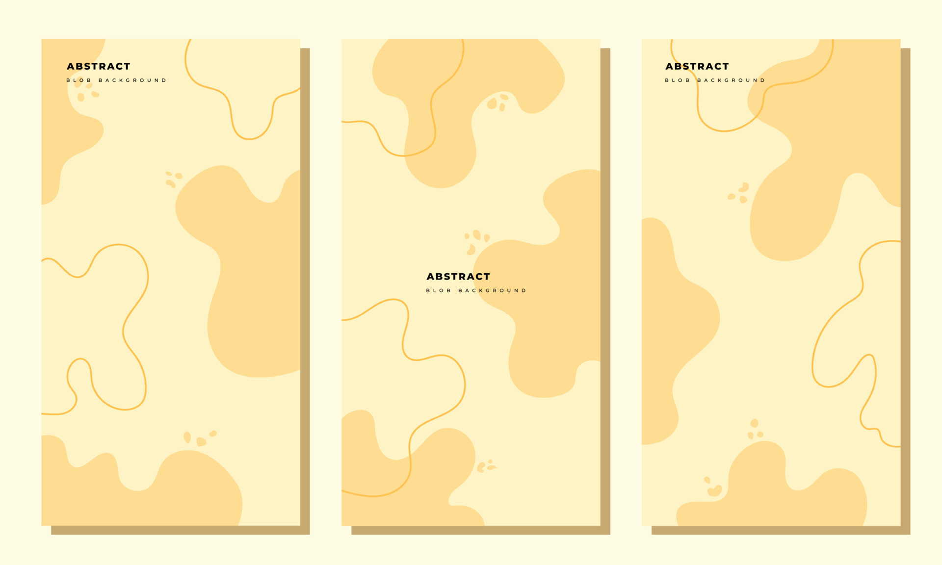 Abstract blob background template set copy space for banner or poster design 22080349 Vector Art