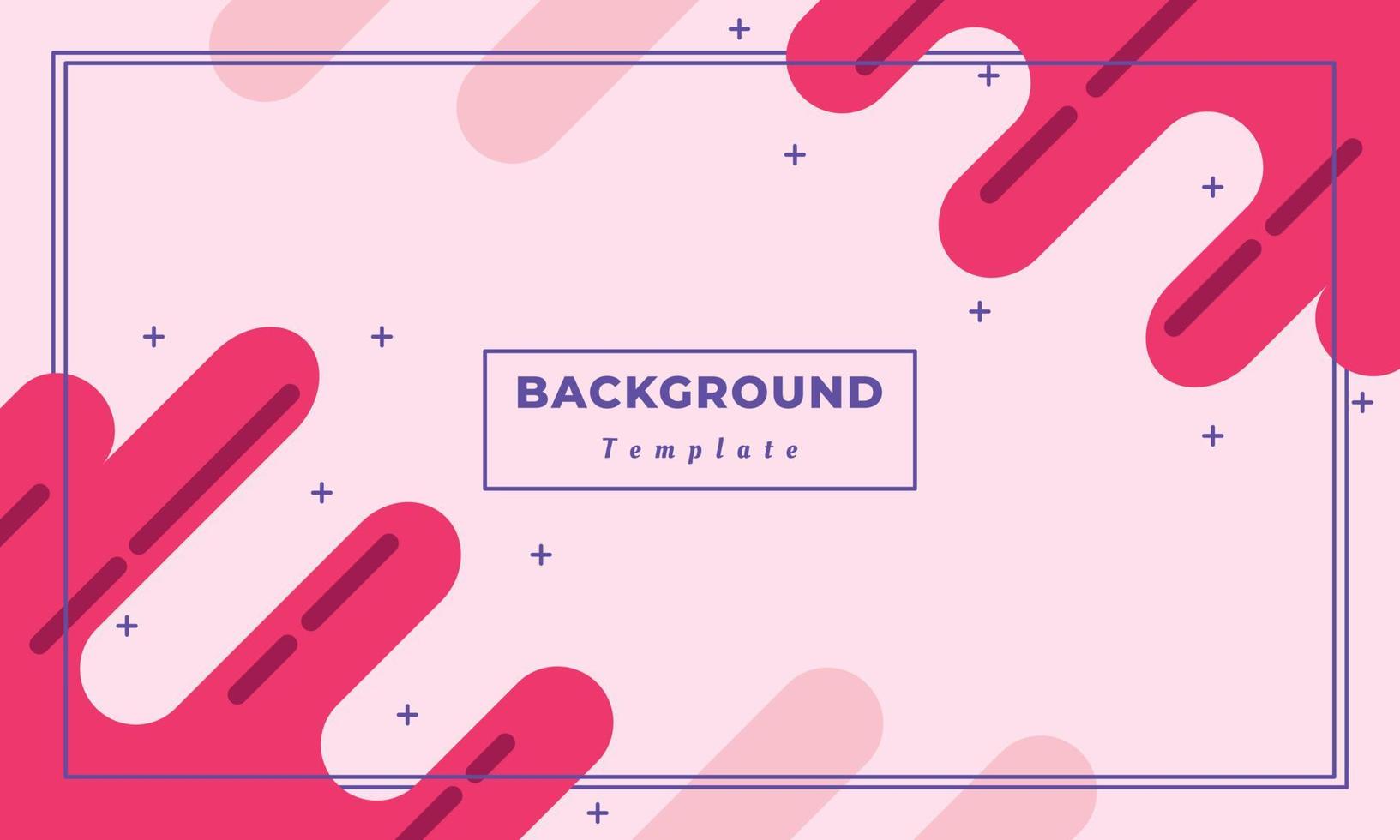 Pink geometric shape background template copy space for landing page, banner, or poster vector